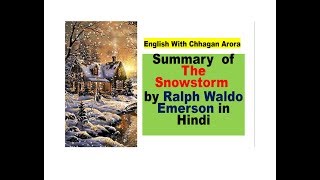 Summary of The Snowstorm by Ralph Waldo Emerson in Hindi [upl. by Bancroft]