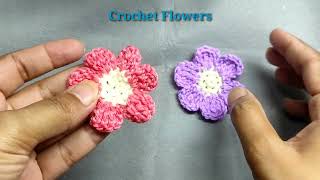 Crochet Flowers Easy Crochet Flower Step By Step Tutorial For Beginners [upl. by Bunde588]