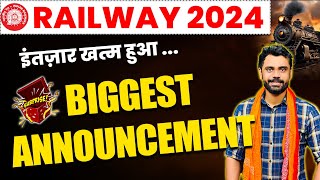 🔴RAILWAY 2024 Biggest Announcement For Railway Aspirants🎁इंतजार हुआ खत्म By Aditya Ranjan Sir [upl. by Umeko]