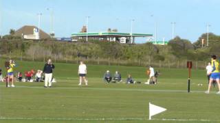 Sue Targett bowling at Seaford stoolball tournament final [upl. by Barina]