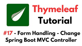 Thymeleaf Tutorial 17 Form Handling  Create Handler Method to Return Register Page [upl. by Lynnette]