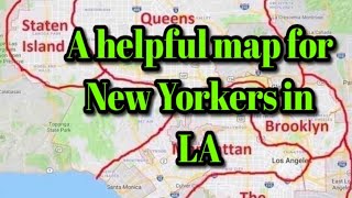 A helpful map for New Yorkers in LA [upl. by Rabiah]