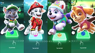 Super Paw Patrol Tiles Hop Game  ROCKY 🆚 MARSHALL 🆚 EVEREST 🆚 SKYE  COFFIN DANCE MEME SONG [upl. by Katheryn]