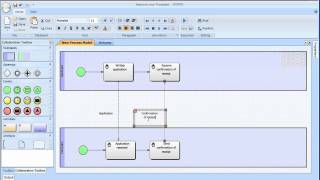 How to draw a BPMN 20 collaboration diagram [upl. by Lalitta]