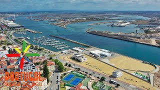 Figueira da Foz beach 🏖️ Buarcos aerial view  4K Ultra HD [upl. by Sorci]