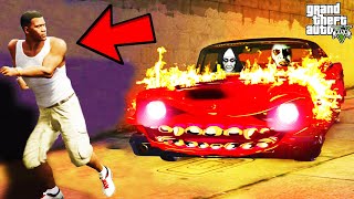 Franklin Trapped The Spirit of Cursed Car in GTA 5  SHINCHAN and CHOP [upl. by Ardekahs]