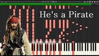 Hes a Pirate  Pirates of the Caribbean HARD VERSION Synthesia [upl. by Sverre]