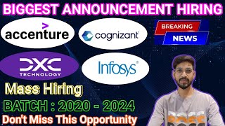 DXC New Hiring Announced  Infosys Hiring Freshers  OFF Campus Drive For 2024  2023 Batch Hiring [upl. by Androw]