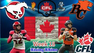 Calgary Stampeders Vs BC Lions CFL Week 18 Watch Party and Play by Play [upl. by Nohsad]