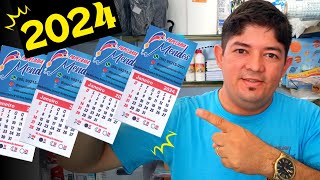 MINI CALENDÁRIO 2024 PASSO A PASSO SIMPLES E RÁPIDO COM ÍMÃ DE GELADEIRA [upl. by Nrehtak48]