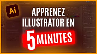 Apprendre Illustrator en 5 MINUTES  Tutoriel débutant [upl. by Colley]