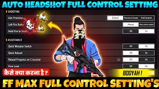 Free Fire Control Setting Full Details  Pro Player Setting Free Fire 2024  Free Fire Max Setting [upl. by Garges]