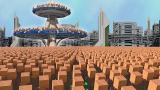 10000 Villagers Simulate Civilization In 2050 [upl. by Roinuj560]