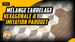 Comment poser du carrelage hexagonale avec de limitation parquet [upl. by Atolrac]