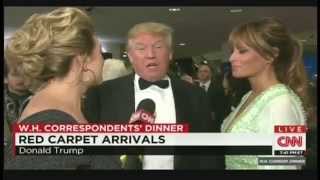 Donald Trump Melania Trump Brianna Keilar  White House Correspondents Dinner 2015 422 [upl. by Enayd]