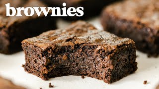 The Perfect BROWNIE  How to Make FUDGY CracklyTop Brownies [upl. by Elohcin510]