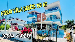 💰SATILDI💰Didimde Satılık Denize 750 mt Bahçeli Otoparklı 5 Yıllık Temiz Eşyalı 31 Fırsat Villa [upl. by Artema]