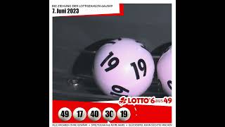 LOTTO 6aus49Gewinnzahlen von Mittwoch 07062023 [upl. by Irakab]