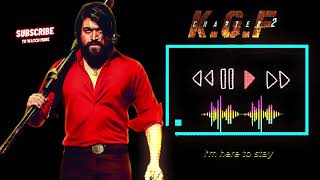 Kalashnikov  KGF Chapter 2  BGM Original Soundtrack  Ravi Basrur [upl. by Buchbinder441]