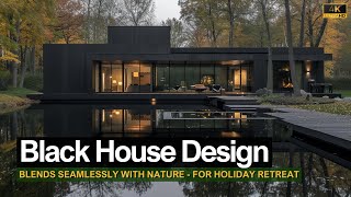 Beautiful Black House Design Blends Seamlessly with Nature  Perfect for Your Holiday Retreat [upl. by Rento798]