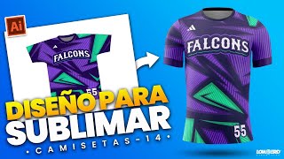 Como hacer un diseño para sublimar camisetas en l adobe illustrator 🔥 [upl. by Irrol]