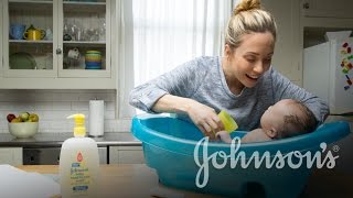 How to Bathe a Newborn Baby  JOHNSONS® [upl. by Clementine862]