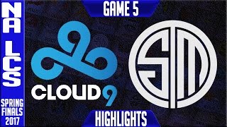 Cloud 9 vs TSM Highlights Game 5  2017 NA LCS Spring Finals  C9 vs TSM G5 [upl. by Aikimat879]