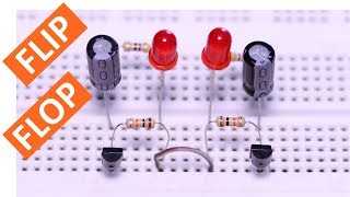 FLIP FLOP LED Flasher Circuit Using Transistor BC547 Breadboard Tutorial [upl. by Catto]