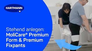 Inkontinenzvorlage im Stehen anlegen MoliCare® Premium Form amp MoliCare® Premium Fixpants [upl. by Chas80]