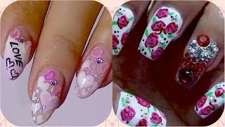 2014 Valentines Day Nail Art  collaboration with luliz nails [upl. by Atwekk753]