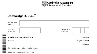 IGCSE  Add Math  Live Discussion for Paper 0606 22MJ21 [upl. by Airalednac]