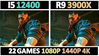 Intel I5 12400 vs Ryzen 9 3900X  Tested 22 Games [upl. by Glendon778]