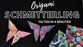 Origami Schmetterling falten  einfach und schnell [upl. by Llemej]