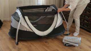 DERYAN  PEUTER BOX TRAVEL COT DEMO [upl. by Shae]