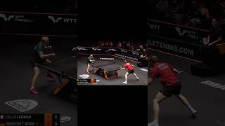 Felix Lebrun vs Benedikt Duda Best Point at WTT Finals Fukuoka wtt tabletennis pingpong ittf [upl. by Eatton]