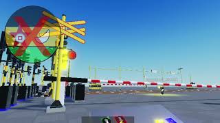 Un457 Railroad crossing start in roblox build a indonesia railroad crossing TrainPlaneFan123 [upl. by Gunar]