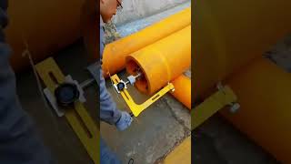 Wire drawing process for gas pipe [upl. by Enyrb]