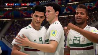 México vs Francia mundial Russia 2018 fifa 18 [upl. by Nueovas]