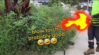 The Weed Slasher  Lawn Have Been Invaded By Weeds asmr mowinggrass satisfyingvideo [upl. by Nasho]