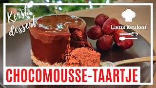 Makkelijk kerst dessert  CHOCOLADE MOUSSE TAARTJE  Voor de chocolade lovers [upl. by Tutto]