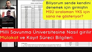 MSÜ sonucum Harp Okullarına Nasıl Girilir Mülakat ve Kayıt Süreci Yks sıralamanı nasıl gösteriyor [upl. by Babita746]