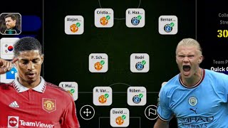 MANCHESTER CITY X MANCHESTER UNITED 🔥 BEST DERBY SQUAD BUILDER EFOOTBALL 2024 MOBILE [upl. by Anertak619]