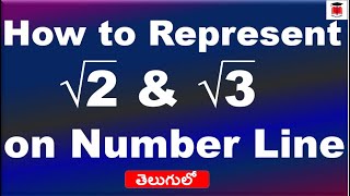 How to represent Root 2 and Root 3 on number Line in Telugu  By VSN Academy [upl. by Tombaugh]