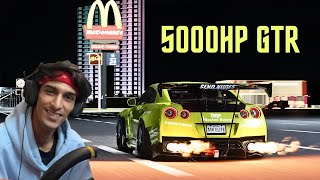 5000HP Nissan GTR Drag Race  Assetto Corsa  Steering Wheel Gameplay [upl. by Sumahs]