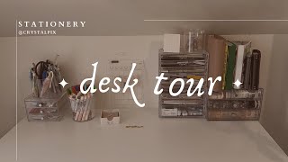 desk tour ✨🤍🪑 [upl. by Aerdnael]