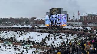 The Snow Game Arkansas at 21 Mizzou  Faurot Field Columbia MO Football 2nd Quarter Action 4 [upl. by Anawd]