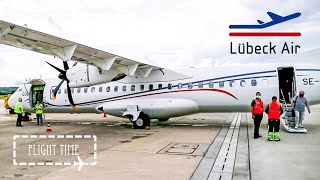 Germanys new Business Airline  Lübeck Air first flight to Stuttgart FLIGHT REVIEW [upl. by Aehsa]