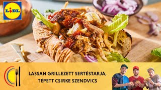 Lassan grillezett sertéstarja tépett csirke szendvics  Animal Cannibals Széll Tamás  Lidl Konyha [upl. by Weidner814]