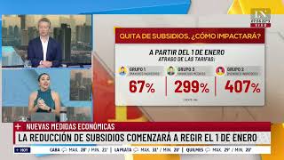 Nuevas medidas económicas la reducción de subsidios comenzará a regir el 1 de enero [upl. by Schafer]