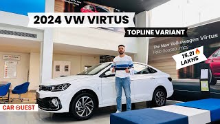 2024 Volkswagen Virtus Topline Walkaround  Top Varinat  Car Quest [upl. by Anelys]